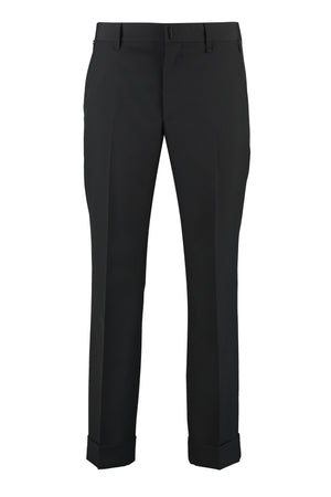 Slim wool trousers-0